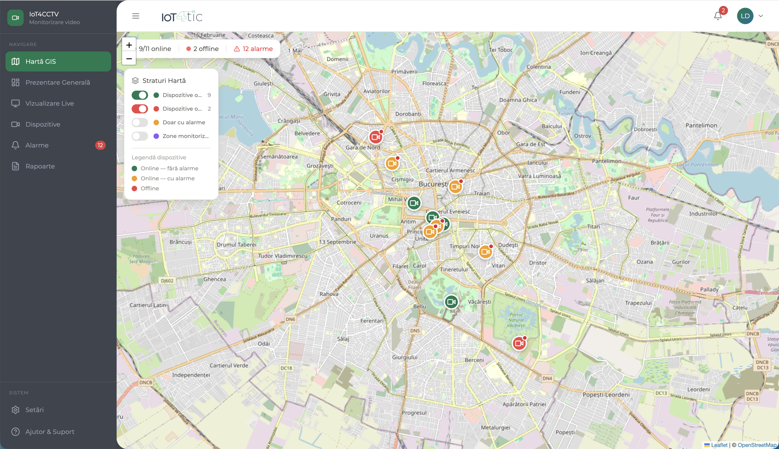 CCTV — Hartă GIS camere